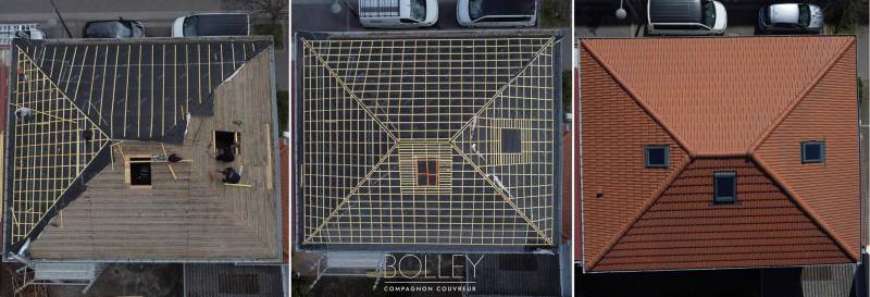 Réfection de toiture endommagée à Saint-Priest